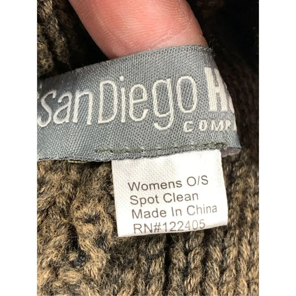 San Diego knit hat brown and black women’s o/s nwt